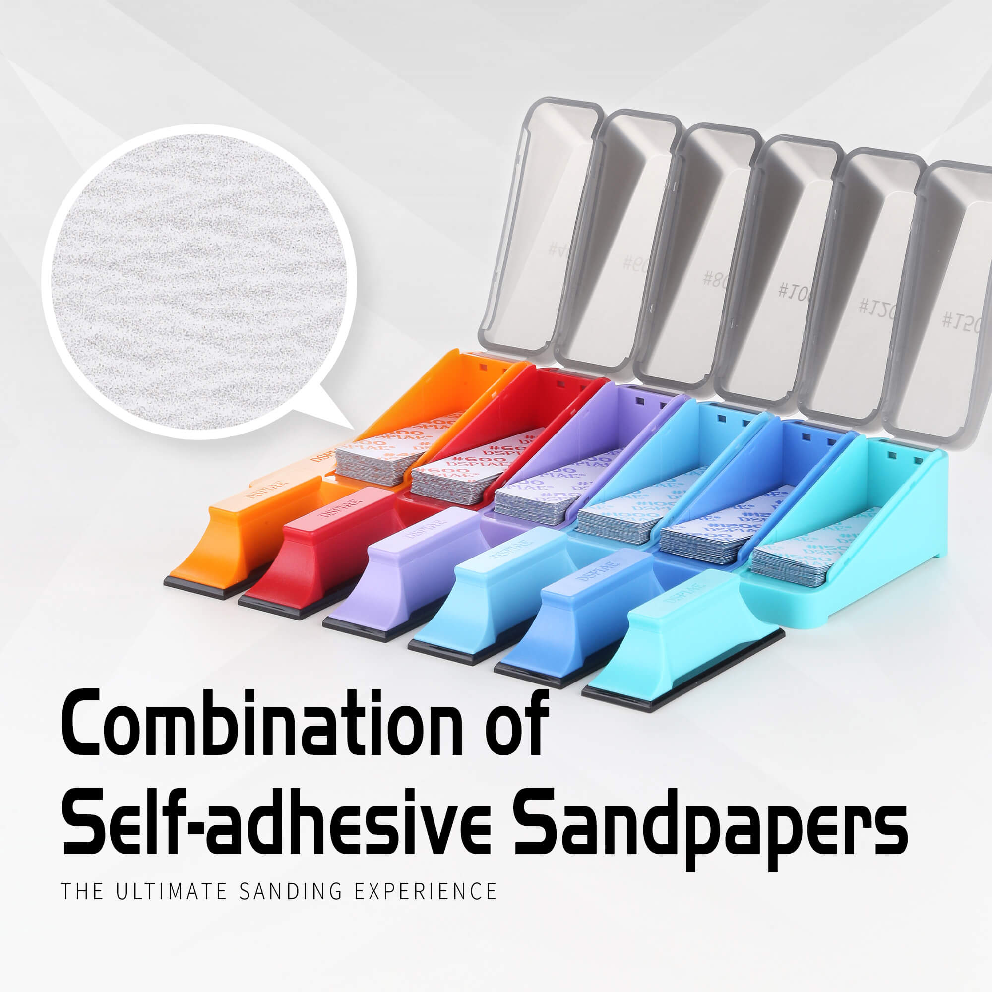 Adhesive Sand Paper Set with Sanding Blocks