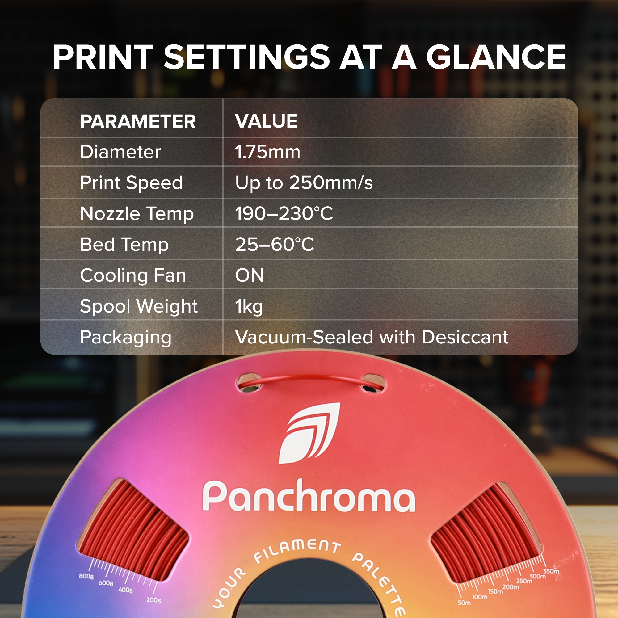 Panchroma™ Silk PLA (Formerly PolyLite™ Silk)
