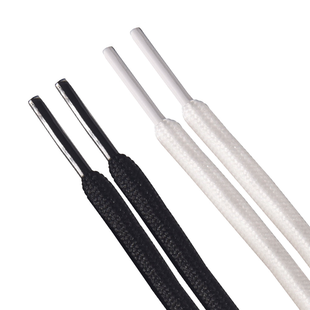 BIQU Round Shoelaces – 2 Pairs Black & 2 Pairs White  | 100cm & 140cm