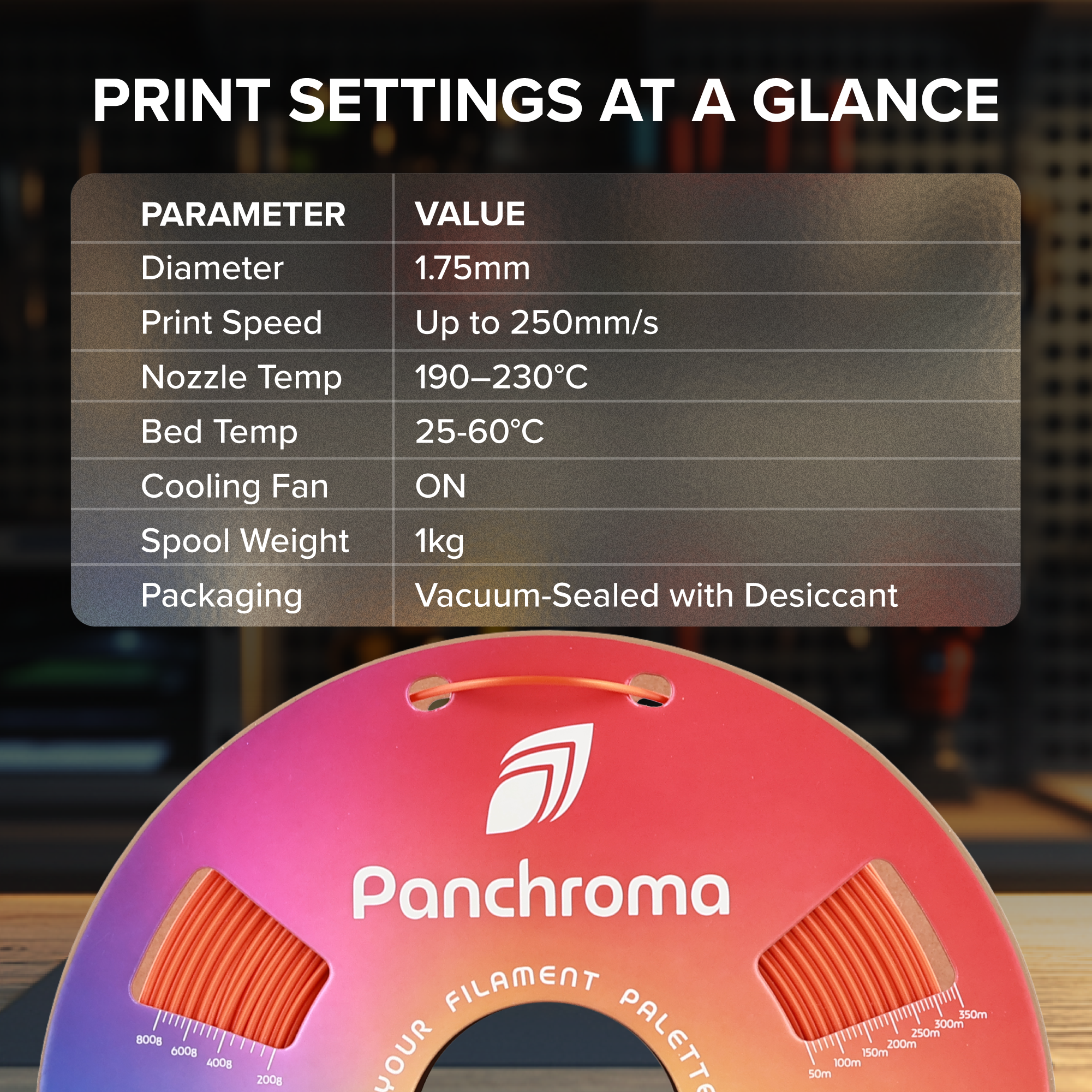 Panchroma™ Silk PLA (Formerly PolyLite™ Silk)
