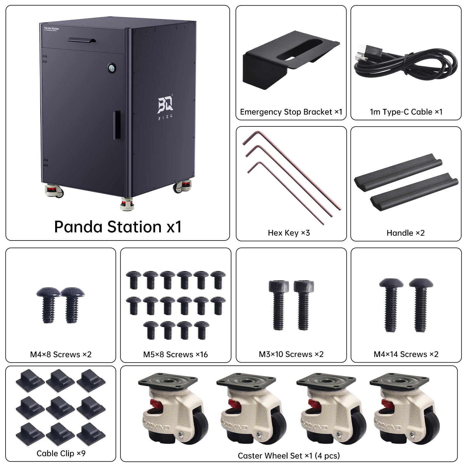 BIQU PANDA-VERSE Storage Solution for Bambu Lab X1/P1 Series – Folded Corners, Expanded Space