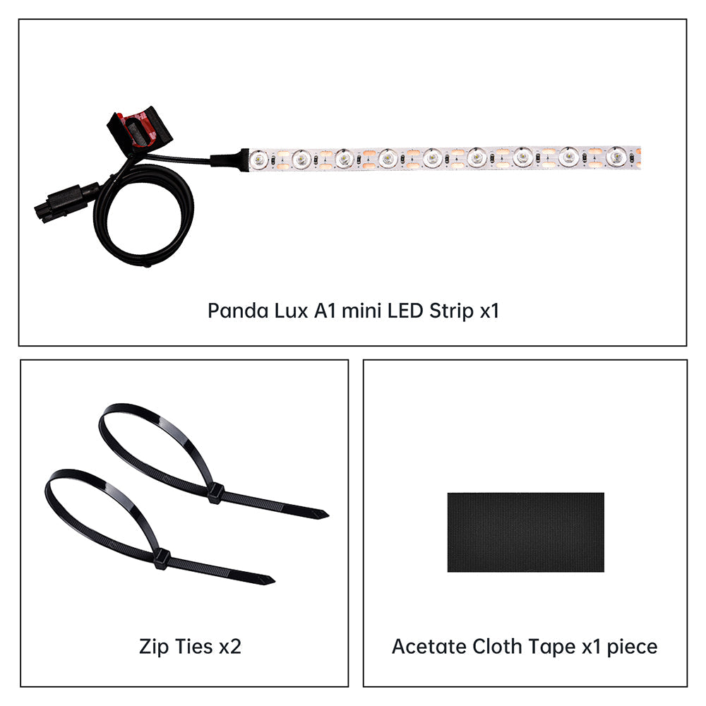 BIQU Panda Lux LED Upgrade Kit Illuminate the Print Area – Automatic Induction Lighting with Online Switch Control for Bambu Lab A1/A1 mini 3D Printers
