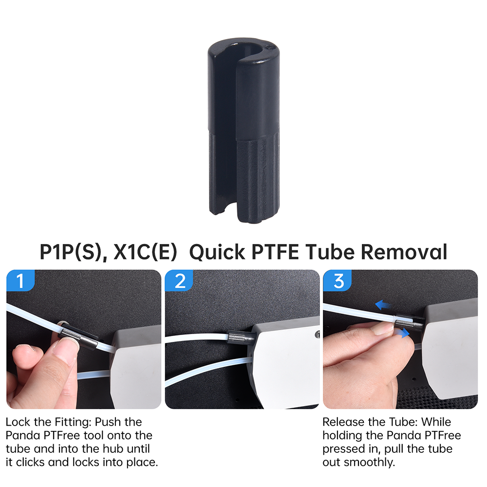 BIQU Panda PTFree Quick Release PTFE Tube Easy Removal Injection-Molded Reduces Machine Wear for A1/P1/X1 Series