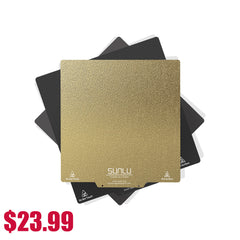 3D Printing PEI Build Plate, Spring Steel Frosted Build Surface, fits all FDM Printer with 235*235mm Build Size, 2A+1B