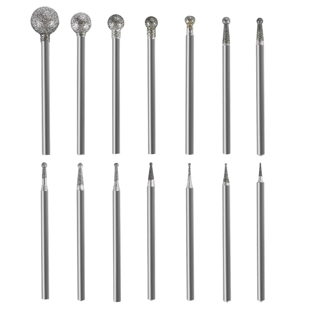 Hanboost 14pc Ball Shape Carving Set for Rotary Tool