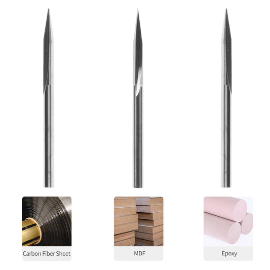 Straight Groove V-bits for Snapmaker (3 Bits)