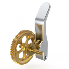 BIQU Panda Claw Extruder Gear Set for Bambu X1/P1/A1 Series - Golden Nano-Coated Hardened Steel Gear with Aluminum CNC Support