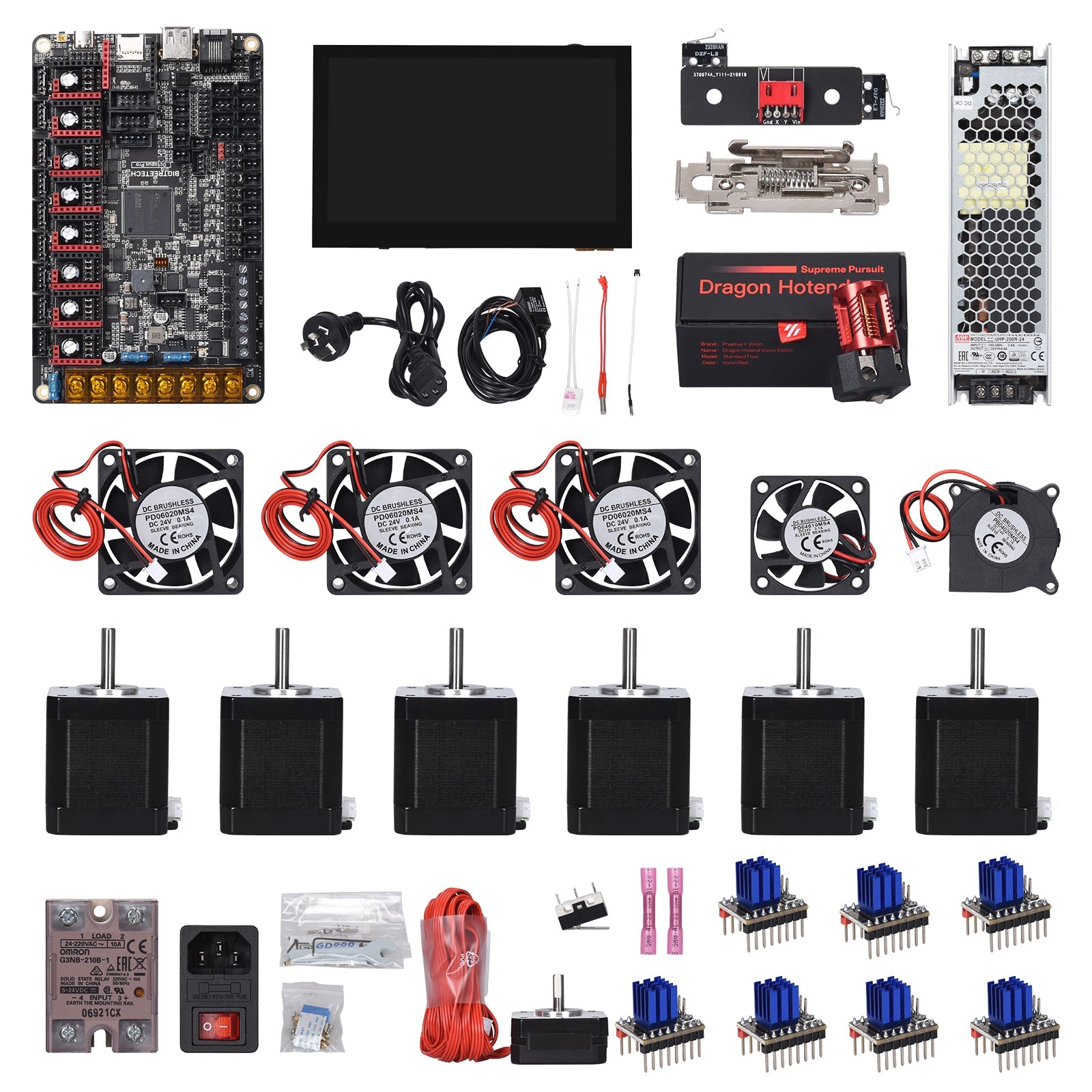 Voron 2.4 CNC Parts Kit V2.0 - DIY Kits 8 Kits Electronics Cable Fastener Heated Bed Motion Panels Frame CNC