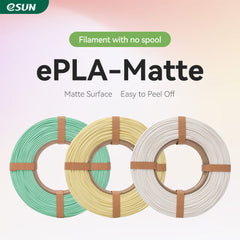 eSUN Upgraded PLA-Matte 1.75mm Filament Refill for 3D Printer No Spool 1KG