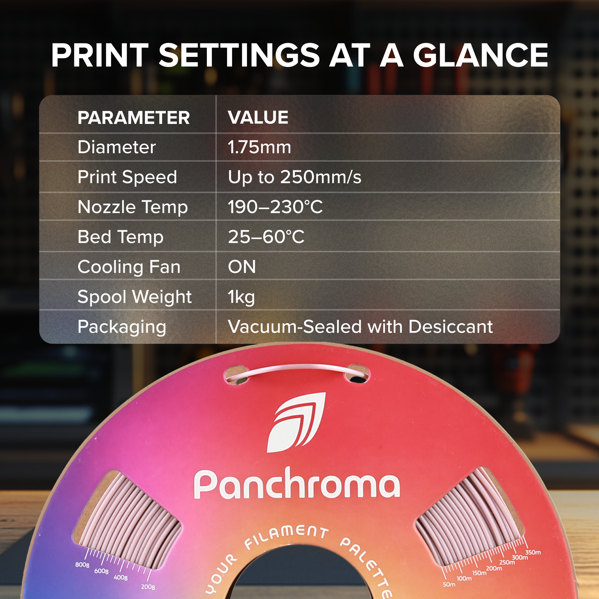 Panchroma™ Silk PLA (Formerly PolyLite™ Silk)