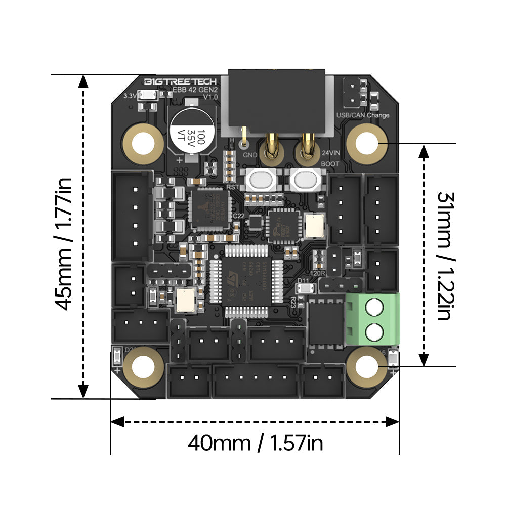 BIGTREETECH EBB 36/42 Can Bus & Gen2 for Connecting Klipper Expansion Device Support PT1000