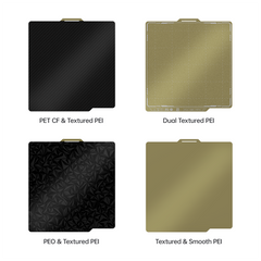 BIQU Panda Build Plate 257MM x 257MM/184MM x 184MM Double-Sided Spring Steel Sheet with Textured PEI Grid for Bambu Lab P1P/P1S/X1C/A1/A1 mini Printers