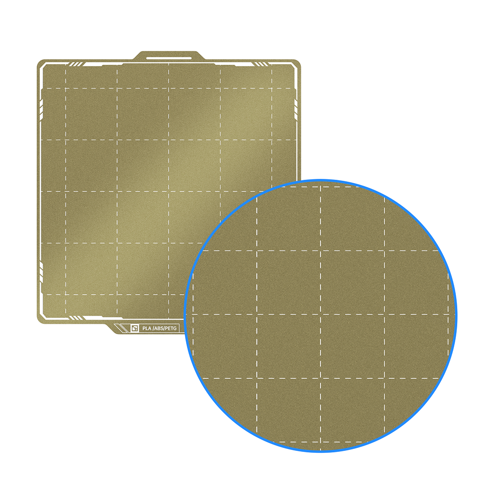 BIQU Panda Build Plate 257MM x 257MM/184MM x 184MM Double-Sided Spring Steel Sheet with Textured PEI Grid for Bambu Lab P1P/P1S/X1C/A1/A1 mini Printers