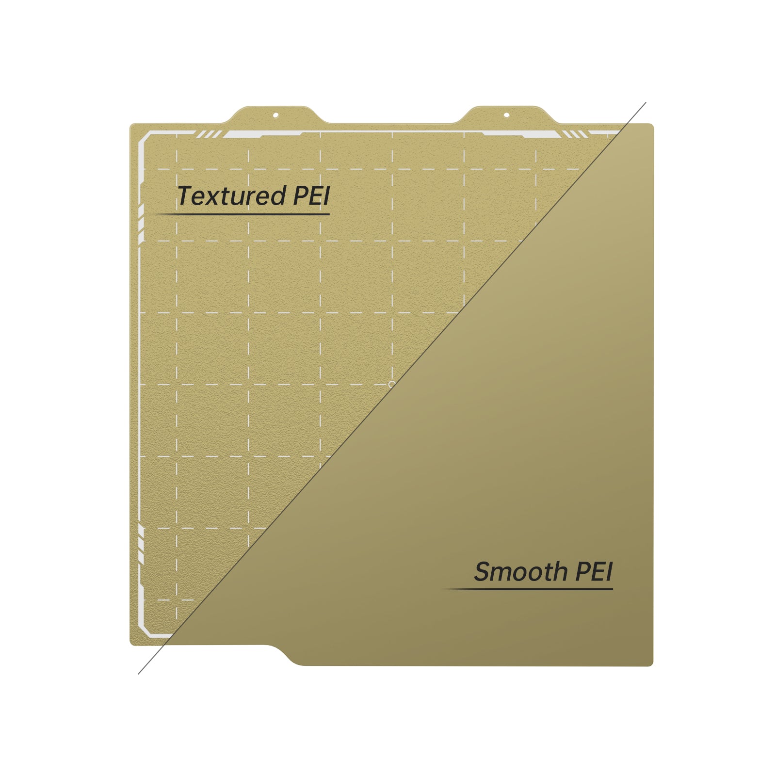 BIQU Panda Build Plate 257MM x 257MM/184MM x 184MM Double-Sided Spring Steel Sheet with Textured PEI Grid for Bambu Lab P1P/P1S/X1C/A1/A1 mini Printers