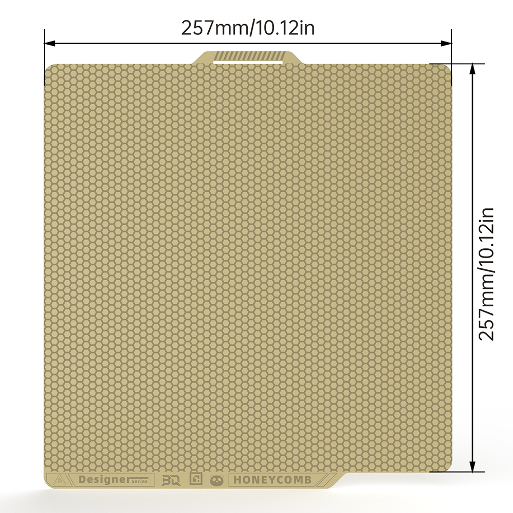 BIQU Panda BuildPlate Designer Series Dual-textured 3D Printing Build Plate with Honeycomb & Houndstooth Patterns for Bambu X1/P1/A1 Printers