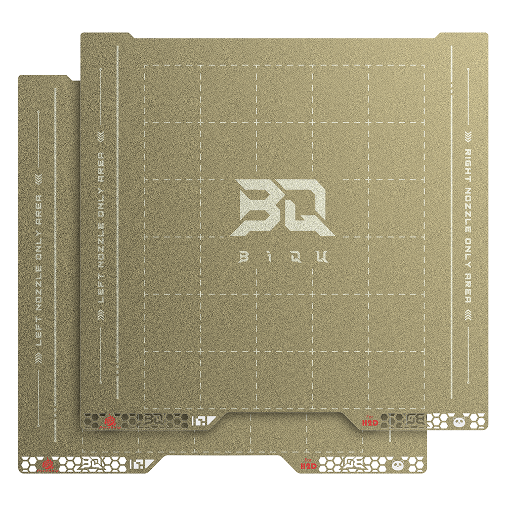 BIQU Pyrogrip Build Plate 346MM x 355MM Spring Steel Sheet Double-Sided Textured PEI Grid for Bambu Lab H2D/H2S Printers