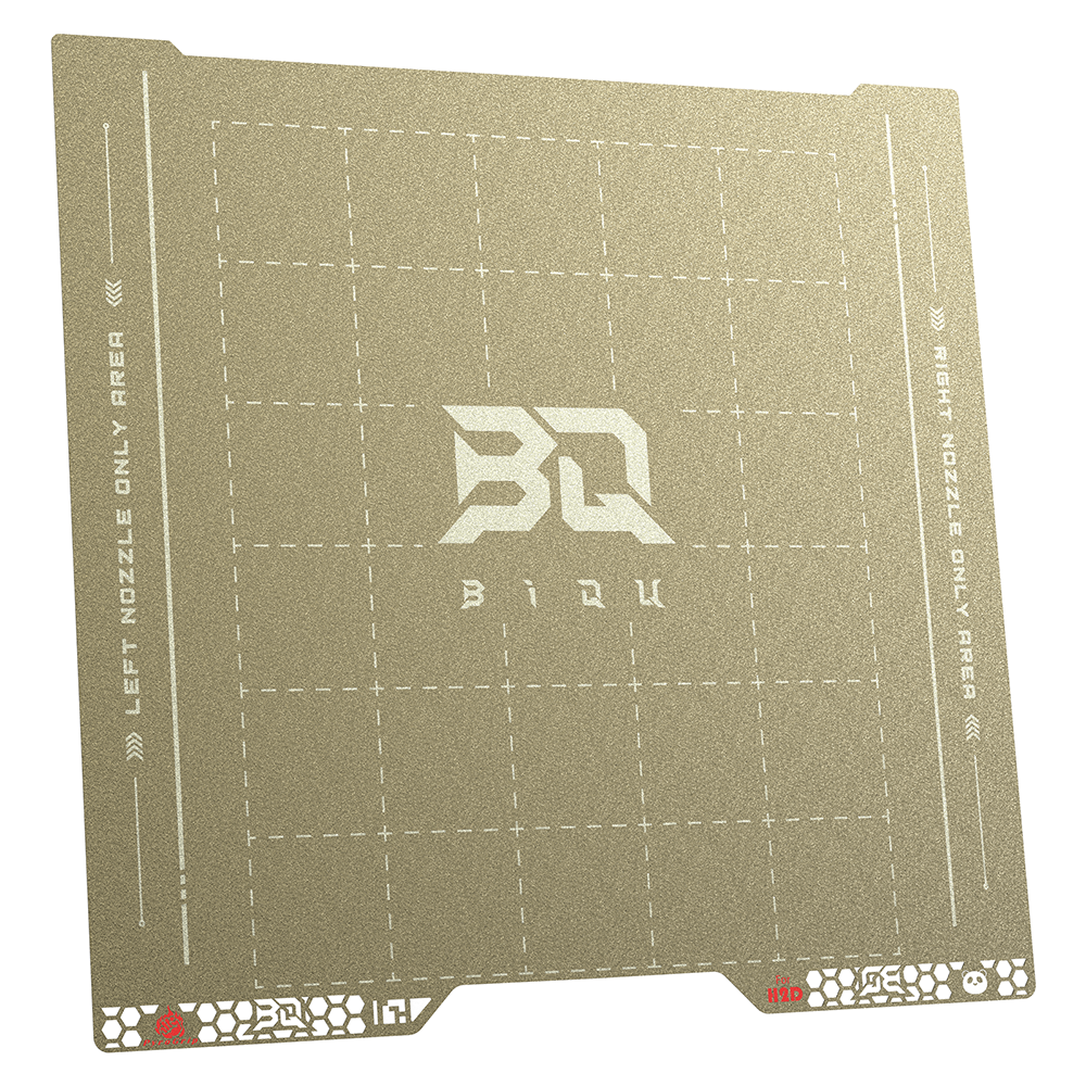BIQU Pyrogrip Build Plate 346MM x 355MM Spring Steel Sheet Double-Sided Textured PEI Grid for Bambu Lab H2D/H2S Printers