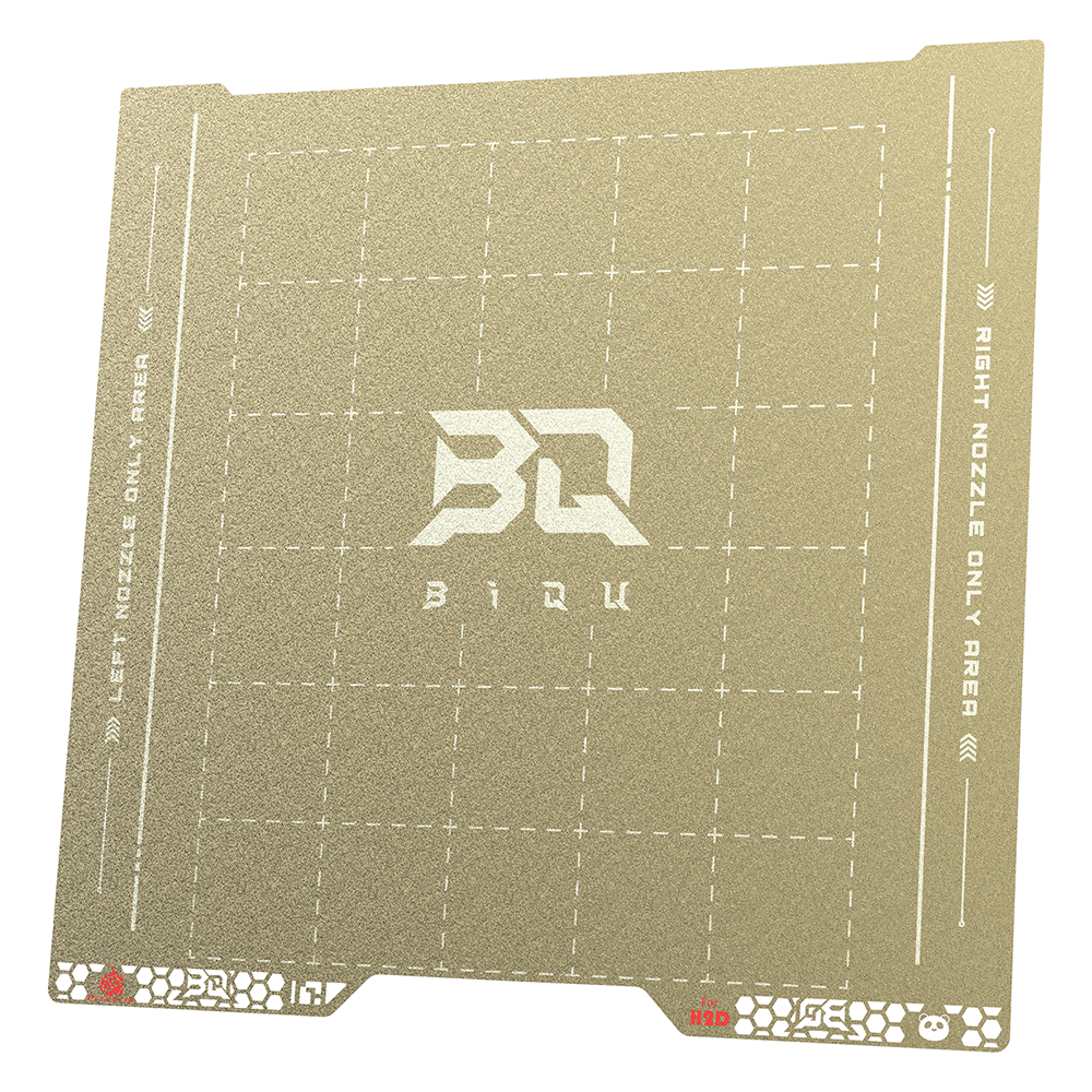 BIQU Pyrogrip Build Plate 346MM x 355MM Spring Steel Sheet Double-Sided Textured PEI Grid for Bambu Lab H2D/H2S Printers