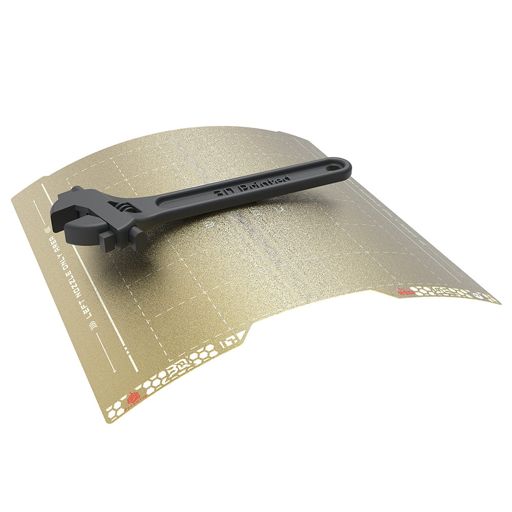 BIQU Pyrogrip Build Plate 346MM x 355MM Spring Steel Sheet Double-Sided Textured PEI Grid for Bambu Lab H2D/H2S Printers