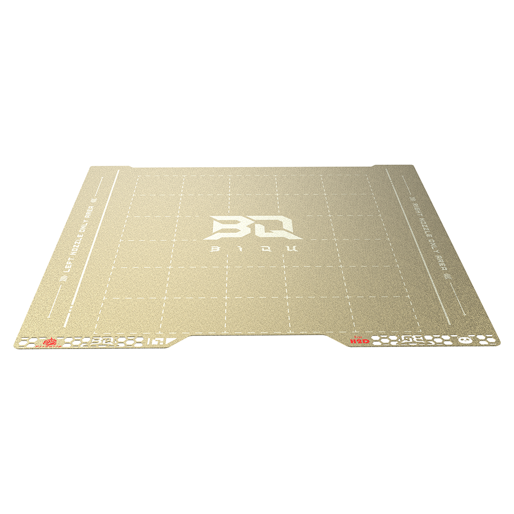 BIQU Pyrogrip Build Plate 346MM x 355MM Spring Steel Sheet Double-Sided Textured PEI Grid for Bambu Lab H2D/H2S Printers