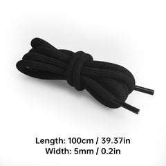BIQU Round Shoelaces – 2 Pairs Black & 2 Pairs White  | 100cm & 140cm