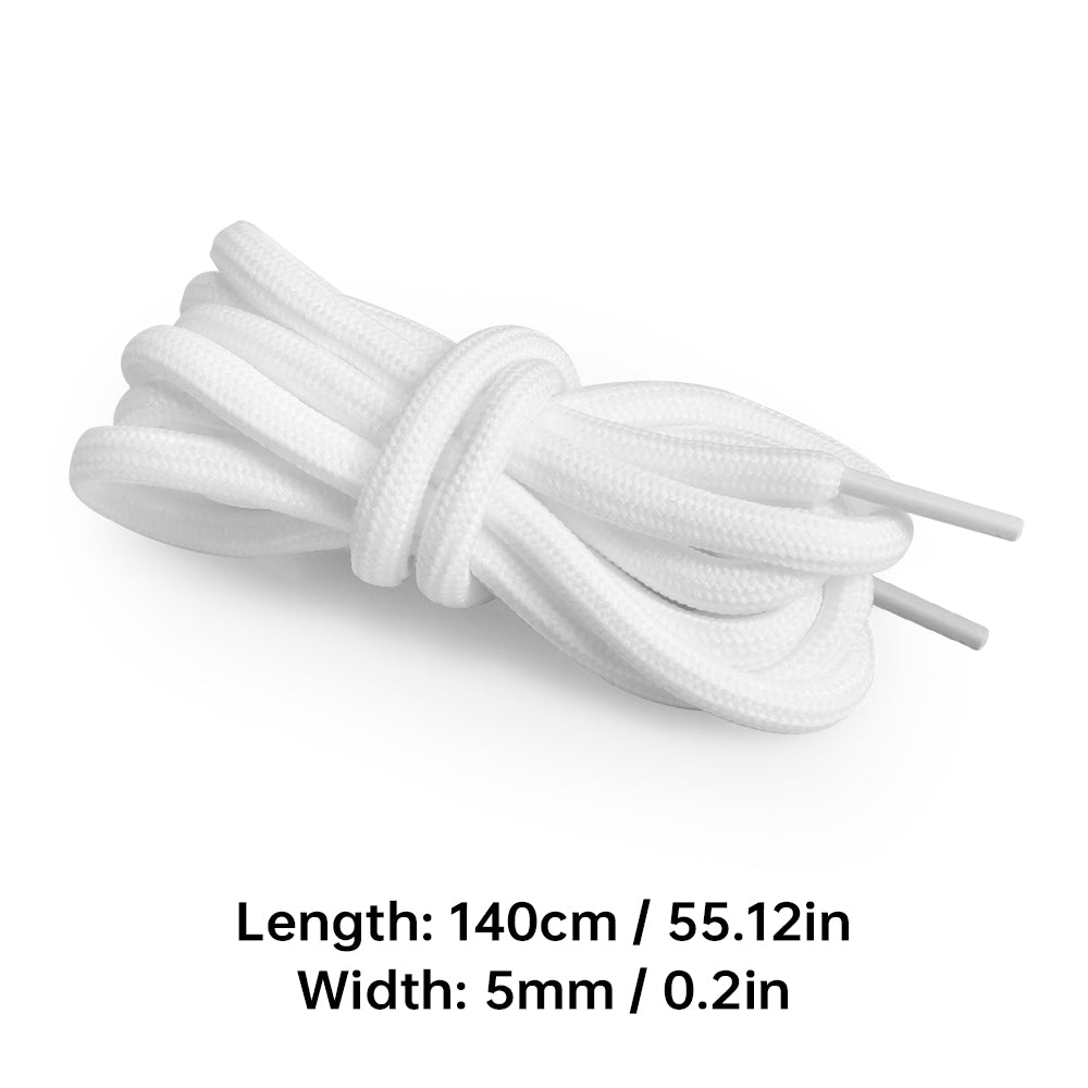BIQU Round Shoelaces – 2 Pairs Black & 2 Pairs White  | 100cm & 140cm