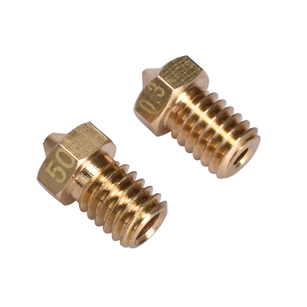 5pcs/Lot 3D printer E3D V6&V5 J-Head brass nozzle extruder nozzles 0.2/0.3/0.4/0.5/0.6/0.8/1.0 mm For 1.75/3.0mm supplies
