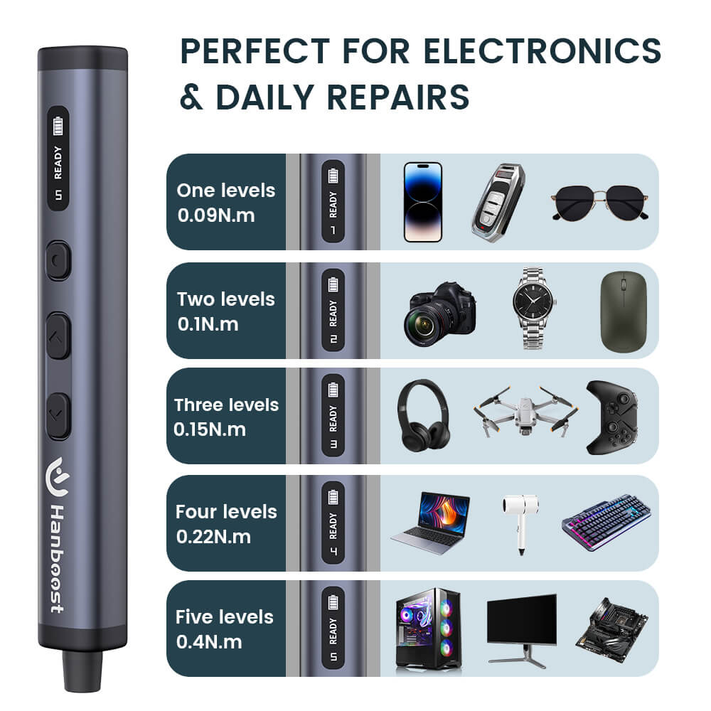 Hanboost 78 in 1 Precision Electric Screwdriver Set with Rotating Book Spine Storage Box Design for Reparing Laptop, Phone, Camera, Watch, and Drone