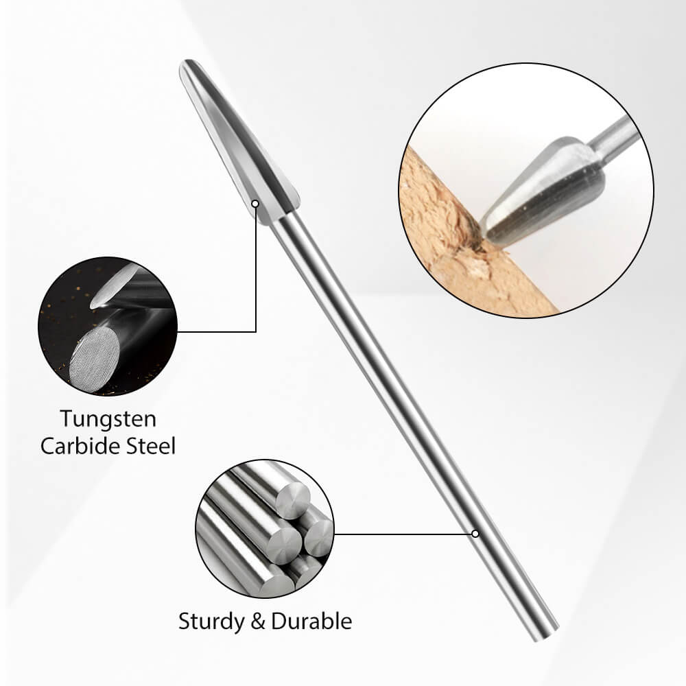 Hanboost 10pc Wood working Set – Carving & Grinding Bits for Rotary Tool