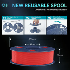 [MOQ: 6KG] PLA+ 2.0, Upgraded PLA+(PLA Plus), 3D Printer Filament 1KG