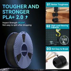 [MOQ: 6KG] PLA+ 2.0, Upgraded PLA+(PLA Plus), 3D Printer Filament 1KG