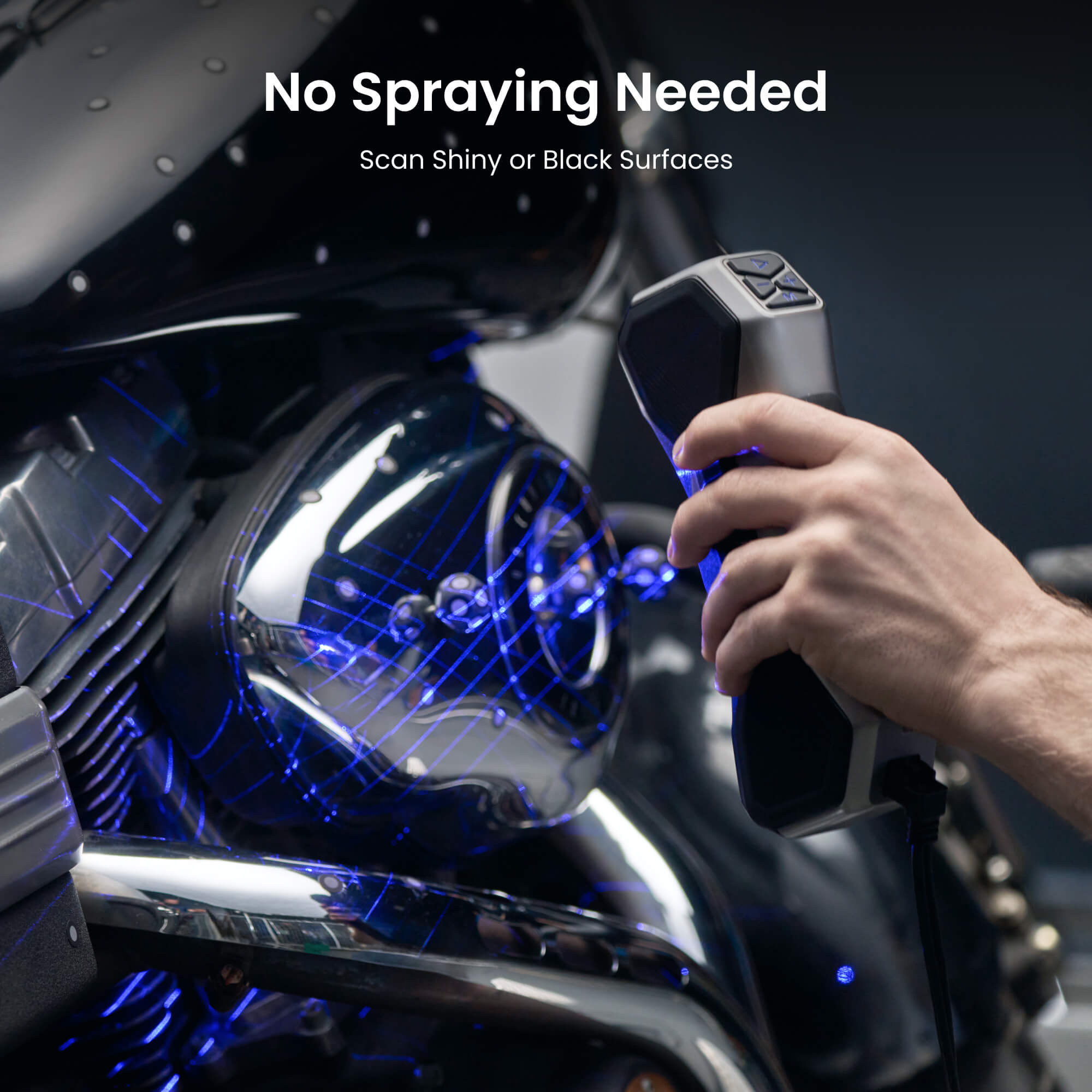 Revopoint MetroX: Blue Laser Line and Full-field Structured Light 3D Scanner