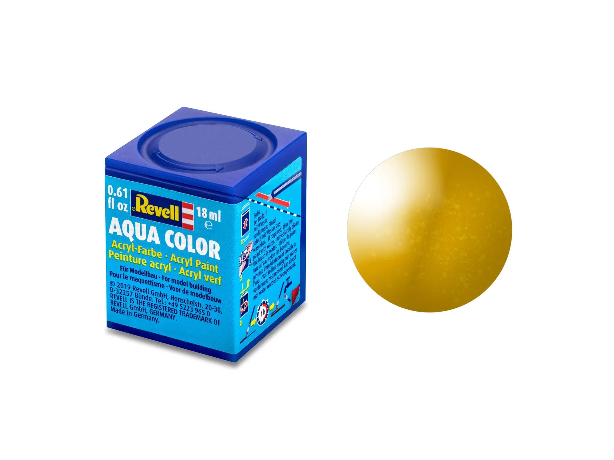 Metallic "Brass" Aqua Color Acrylic - 18ml