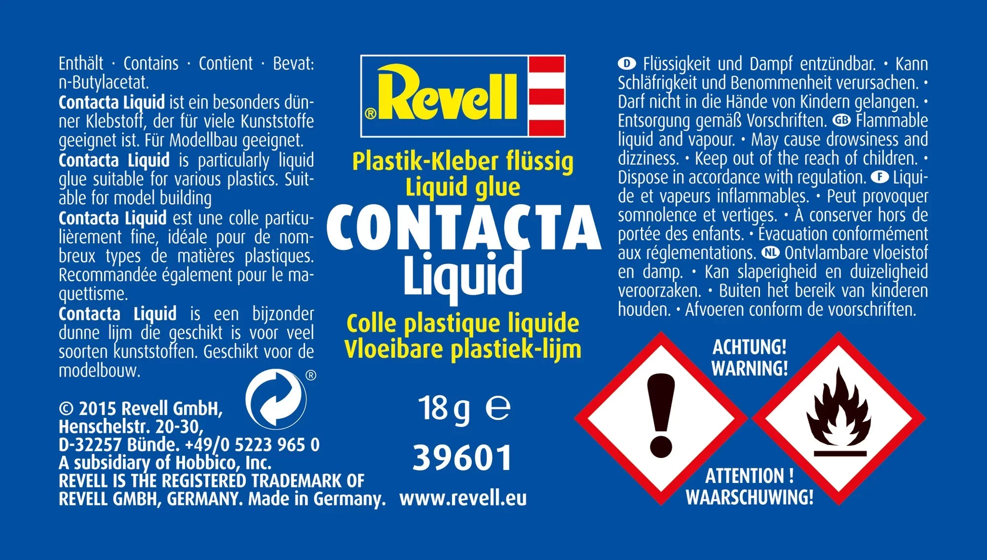 Revell "Contacta Liquid" Glue w/Brush - 18g
