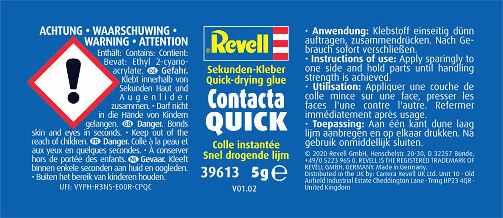 Revell "Contacta Quick" Fast-Setting CA Glue - 5g