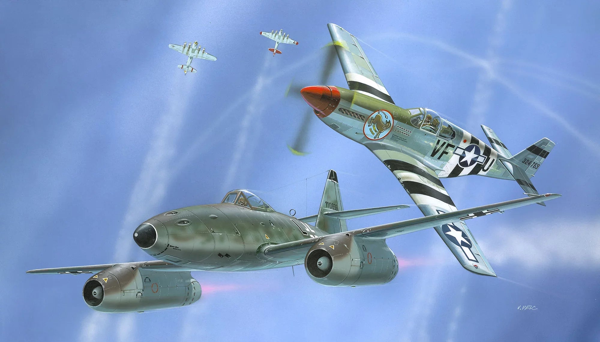 Combat Set Messerschmitt Me262 - P-51B Mustang