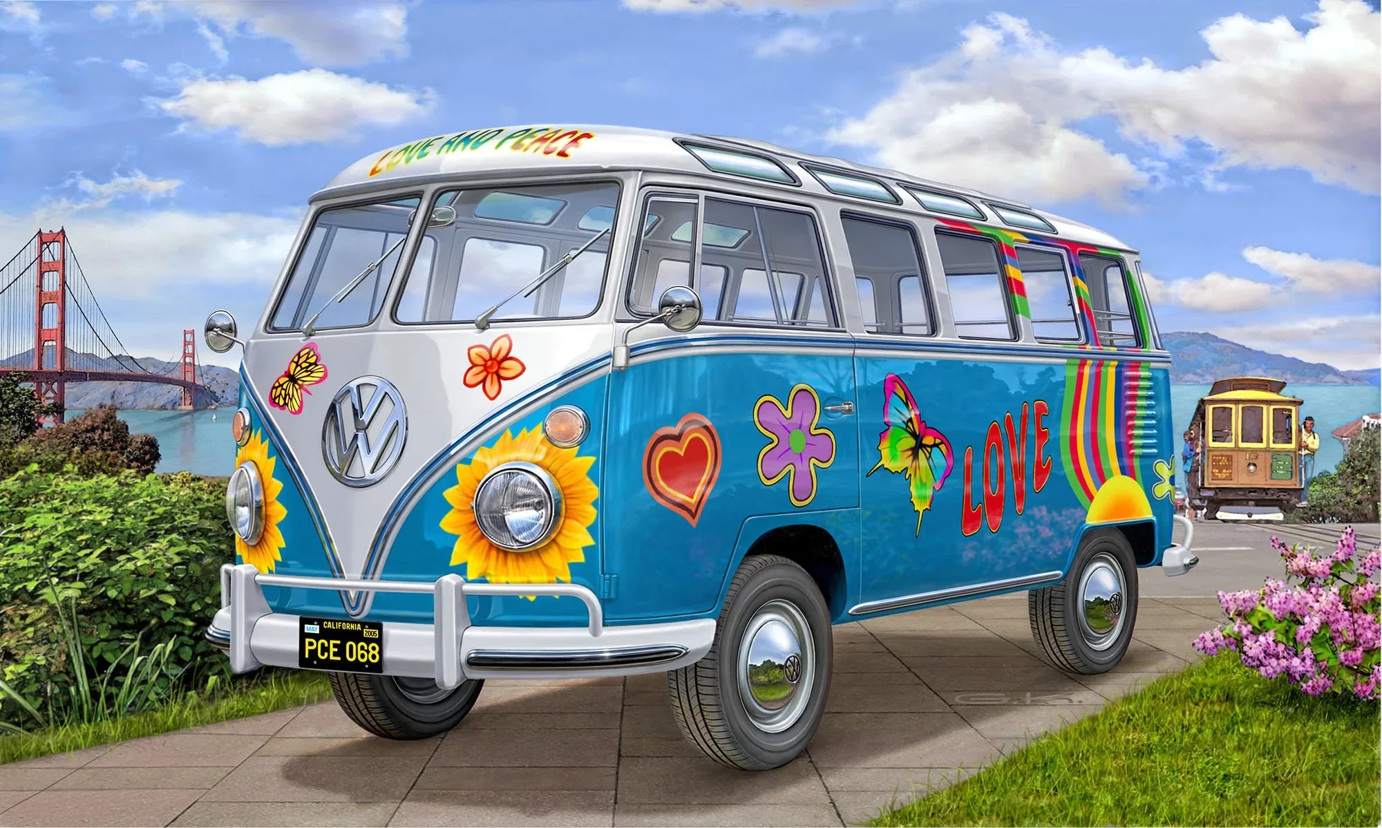 VW T1 Samba Bus "Flower Power"
