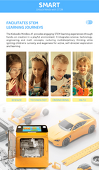 20%OFF Flash Deal | Kidoodle MiniBox A1: 3D Printer for Kids, Unleash Creativity with Kidoodle, 600mm/s High Speed, AutoLiv/Design Safe for Kids/5" Touch Screen, Wi-Fi/App Control, Easy to Install at Home/School