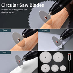 Hanboot 25pc Cutting Disc Set for Wood Glass Plastic Stone Metal for Rotary Tool