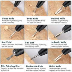 Hanboost 10pc Wood working Set – Carving & Grinding Bits for Rotary Tool