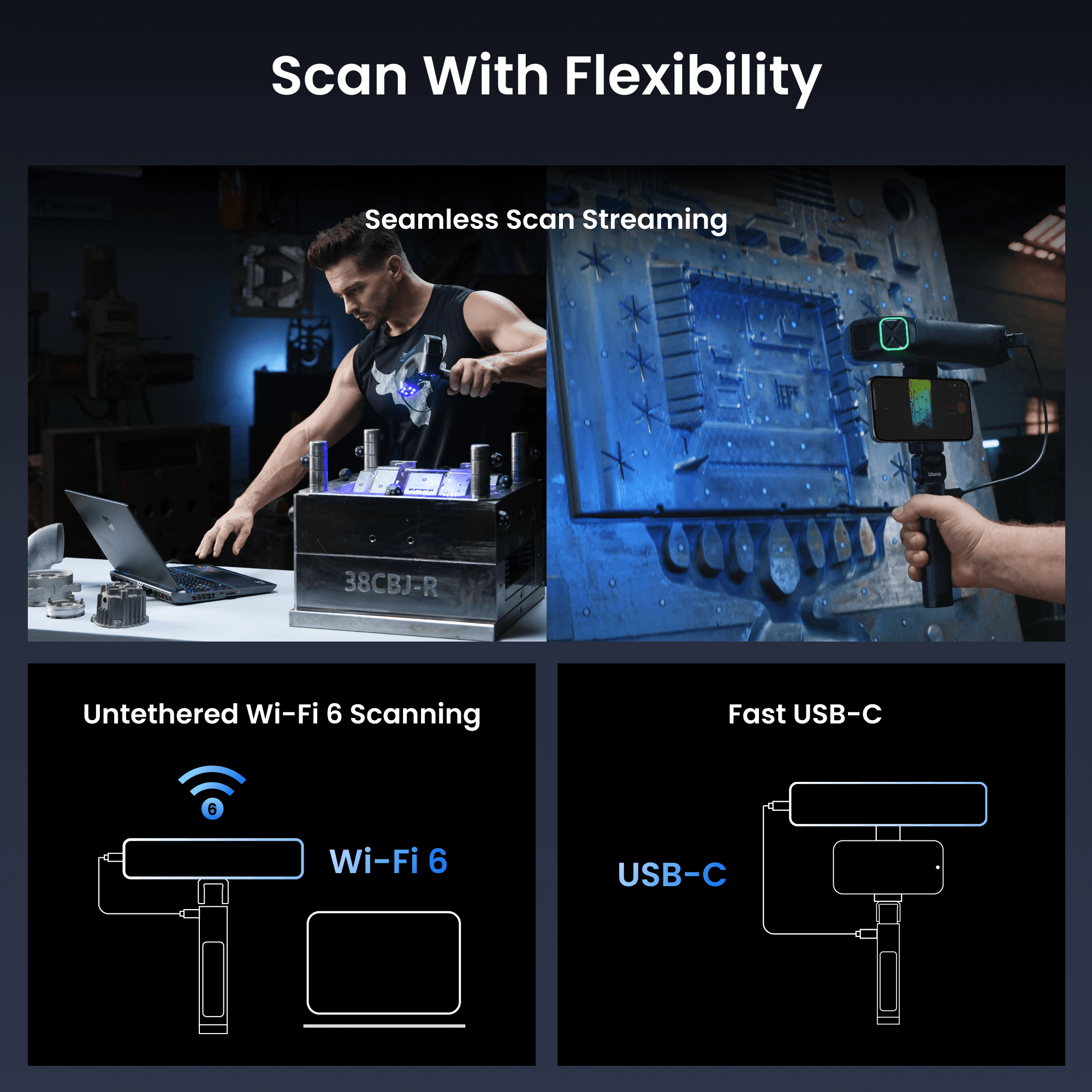 Revopoint MetroY & MetroY Pro: Wireless Blue Laser 3D Scanners for Small to Medium Workpieces