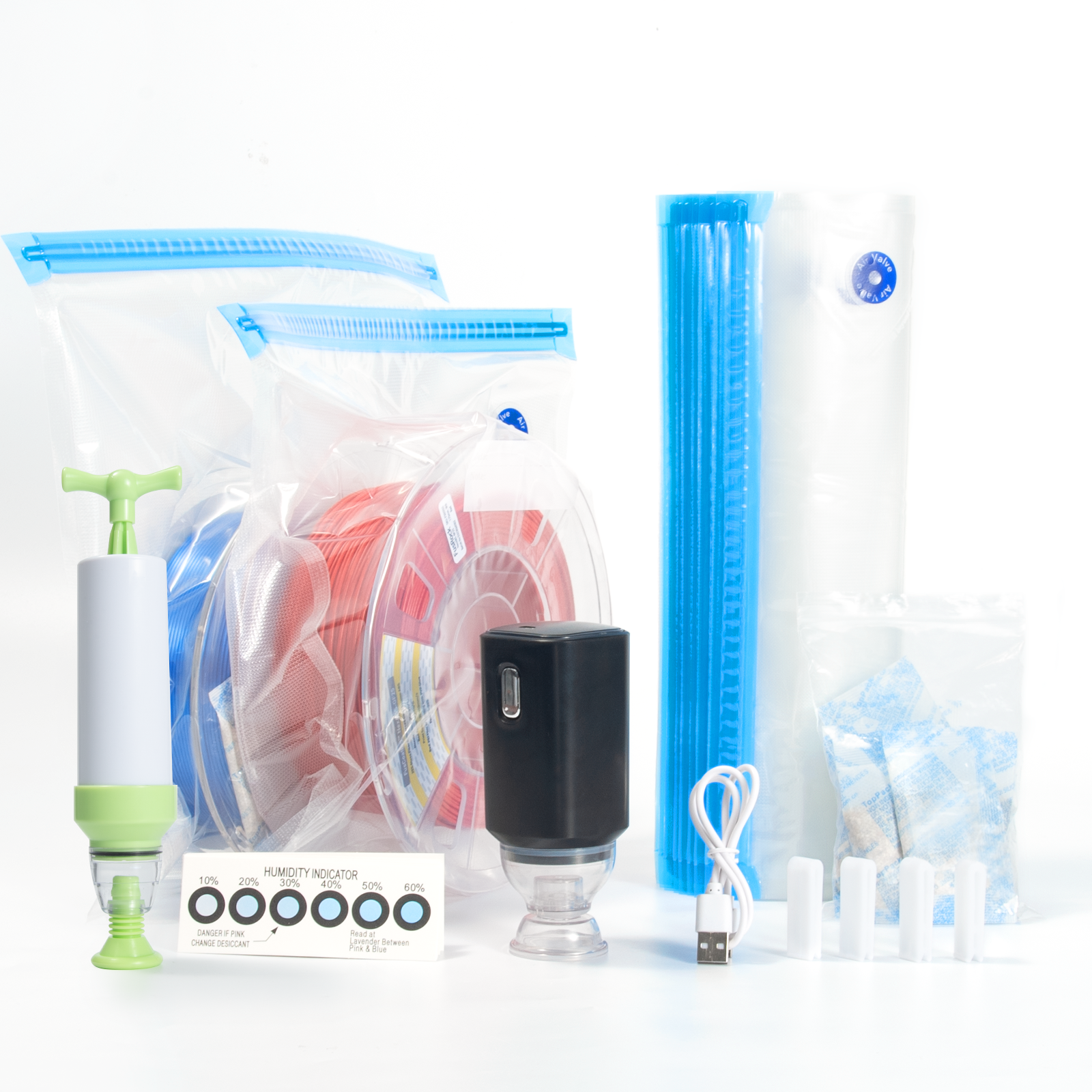 BIQU 3D Printer PLA ABS TPU Filament Vacuum Bag With Air Pump Storage 3D Printer Filaments Storage Bag Dryer Keep 3D Printing Filaments