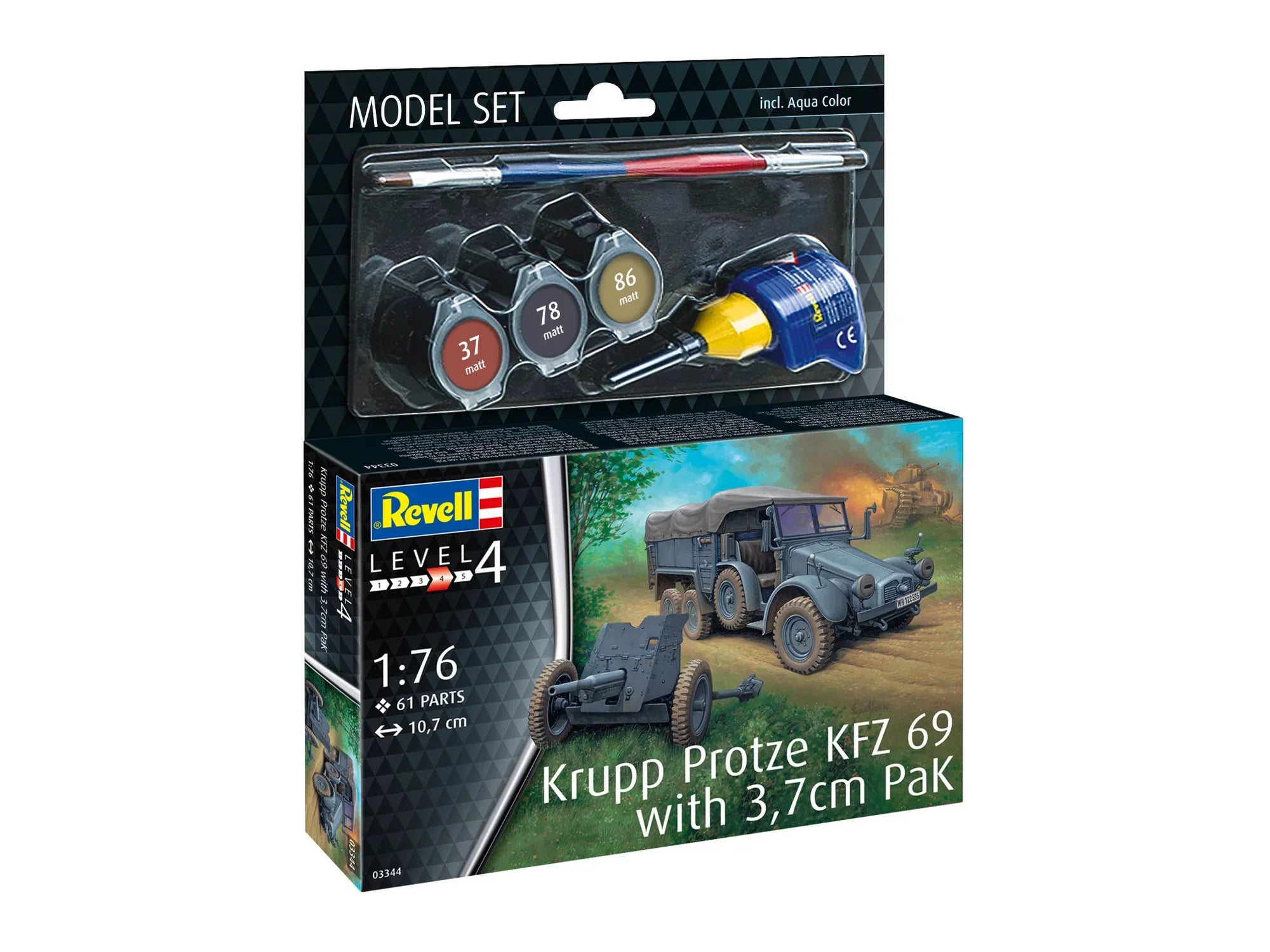 Model Set Krupp Protze KFZ 69 with 3,7cm Pak