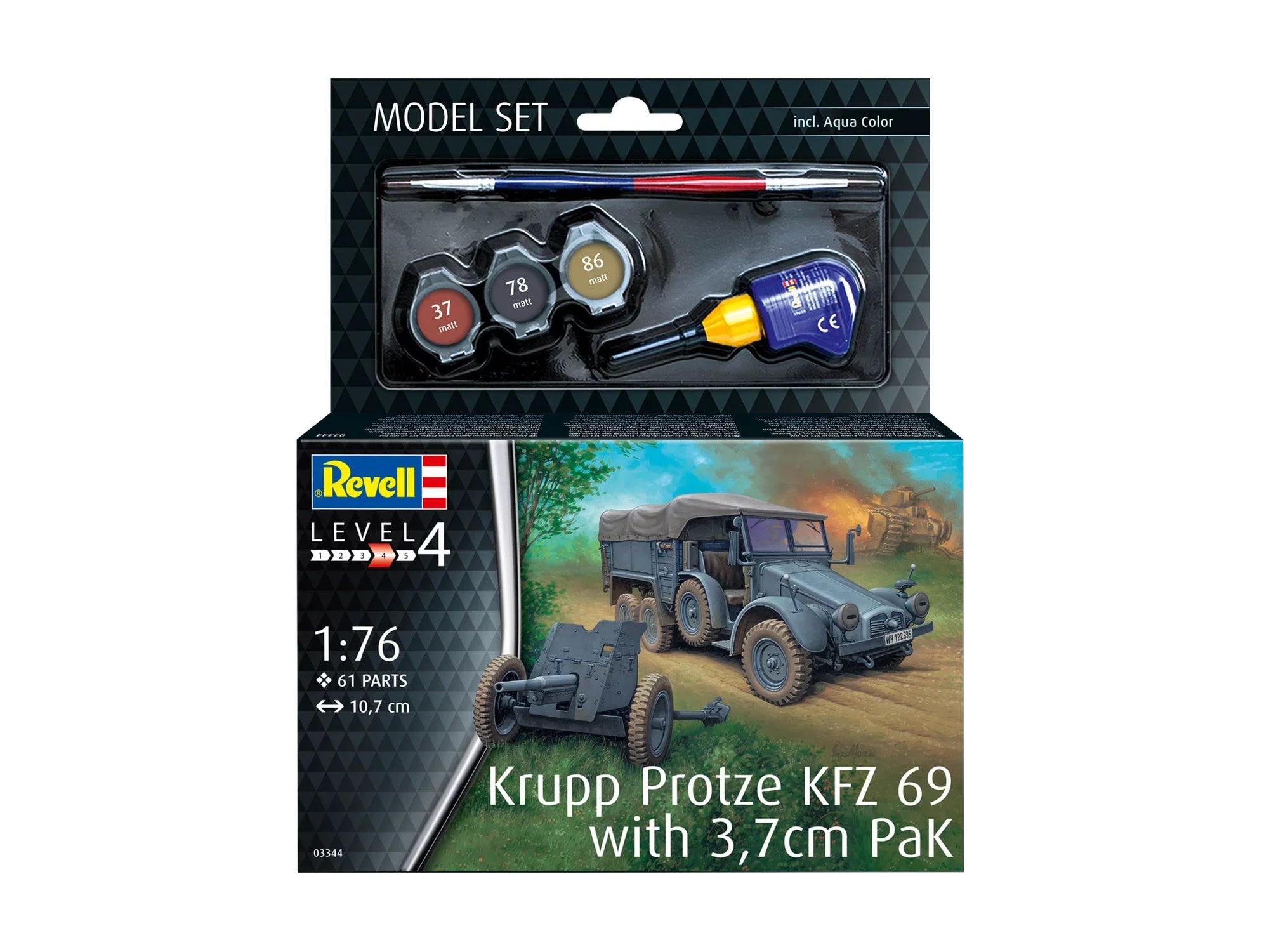 Model Set Krupp Protze KFZ 69 with 3,7cm Pak