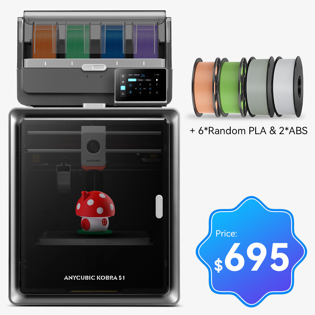Kobra S1 Combo 8KG Filament Bundle (ABS, PLA) - 4 Colors