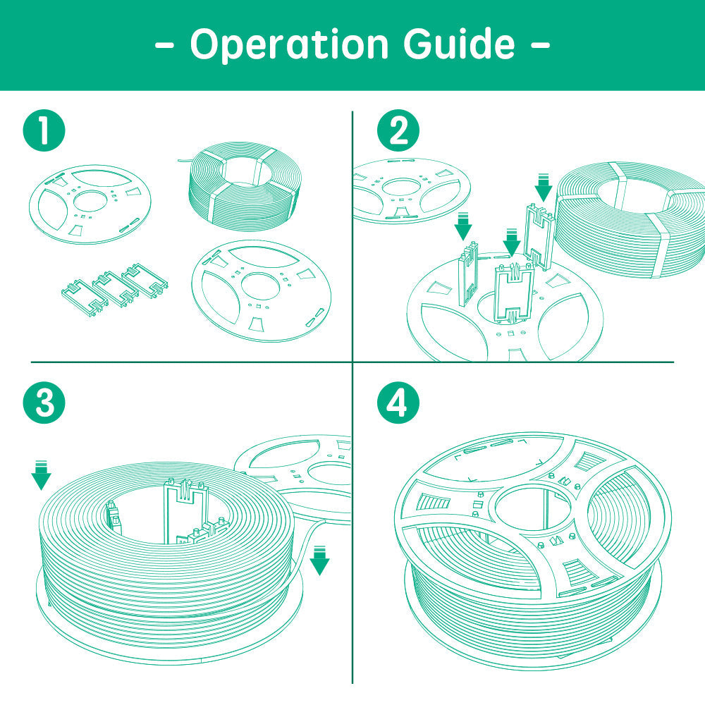 eSUN PLA+ 1.75mm Filaments Refill No Spool& Reusable Spool
