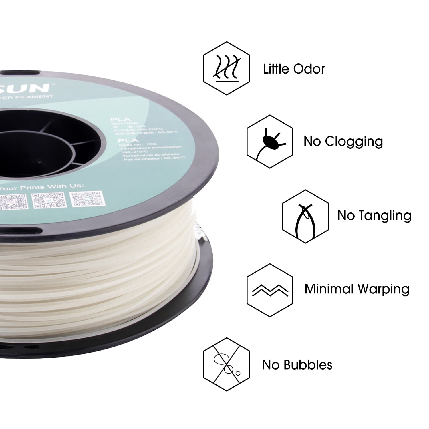 eSUN Luminous PLA 1.75mm 3D Filament 1KG  Glow in the Dark