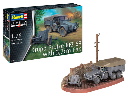 Starter Kit Krupp Protze KFZ 69 with 3,7cm Pak