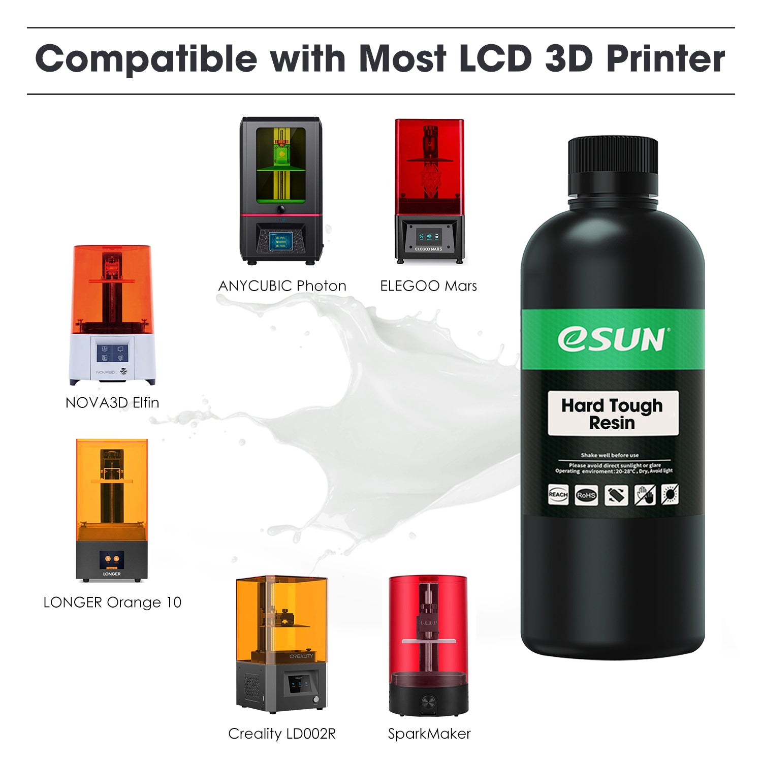 eSUN LCD Hard Tough ABS-Like Resin 0.5KG/1KG