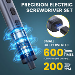 Hanboost 78 in 1 Precision Electric Screwdriver Set with Rotating Book Spine Storage Box Design for Reparing Laptop, Phone, Camera, Watch, and Drone